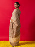 The Royal Cream Muga Silk Saree with Blouse Fabric